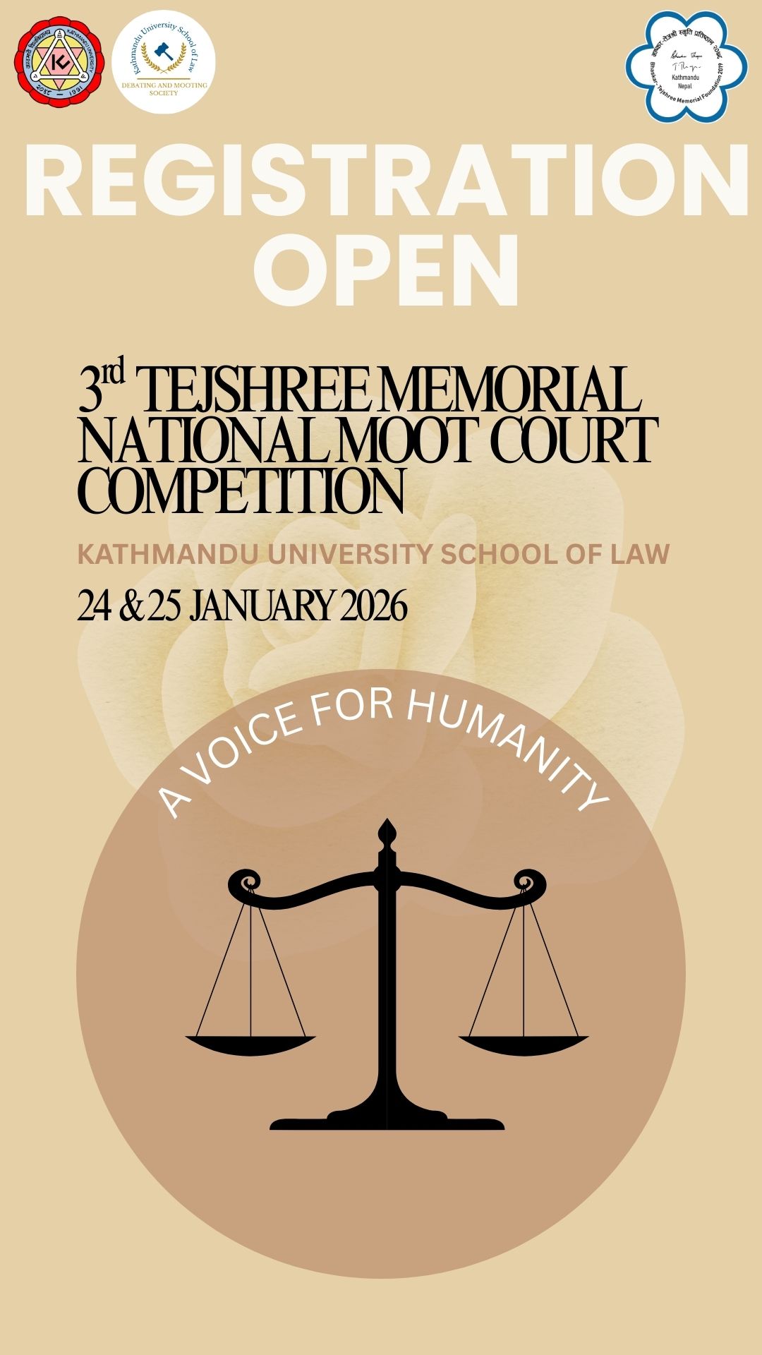 QR code and details for registration